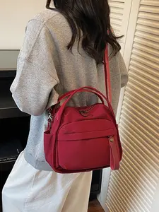 1pc Ladies' fashionable, simple, casual, solid color, versatile, convenient and practical for work, school, daily commuting, Trendy Commuter Bag, one shoulder handbag is a must-have for ladies Handbag Shoulder Purse