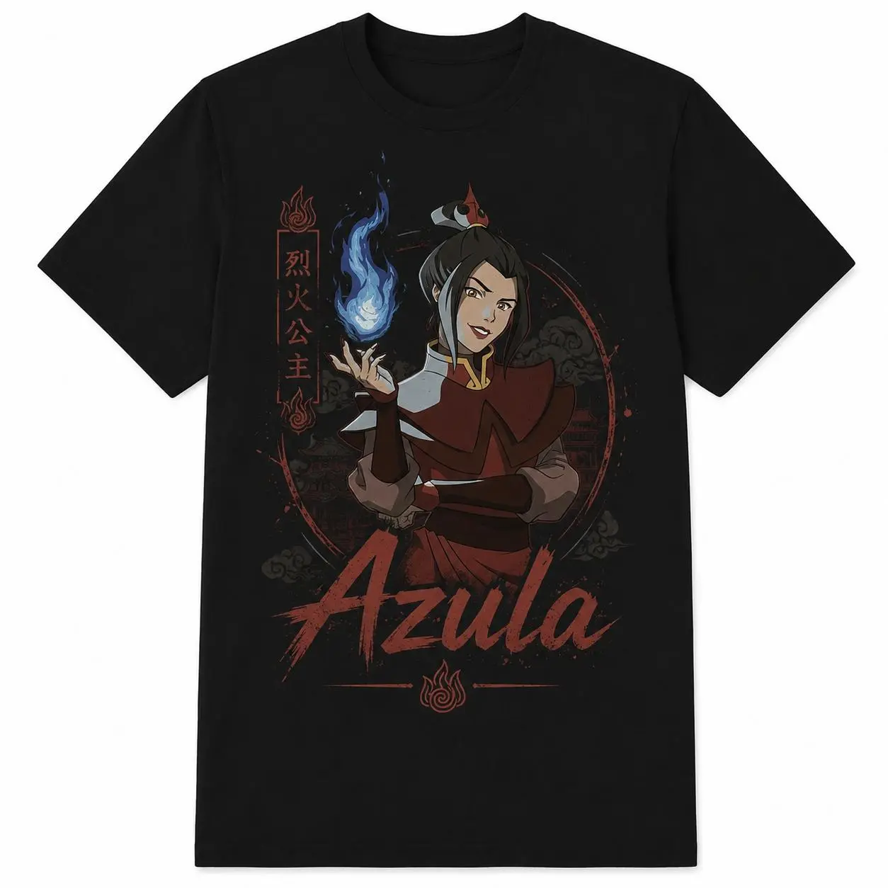 Avatar Azula Vintage Graphic Tee, Retro Anime Inspired T-Shirt, Heavy Cotton Apparel