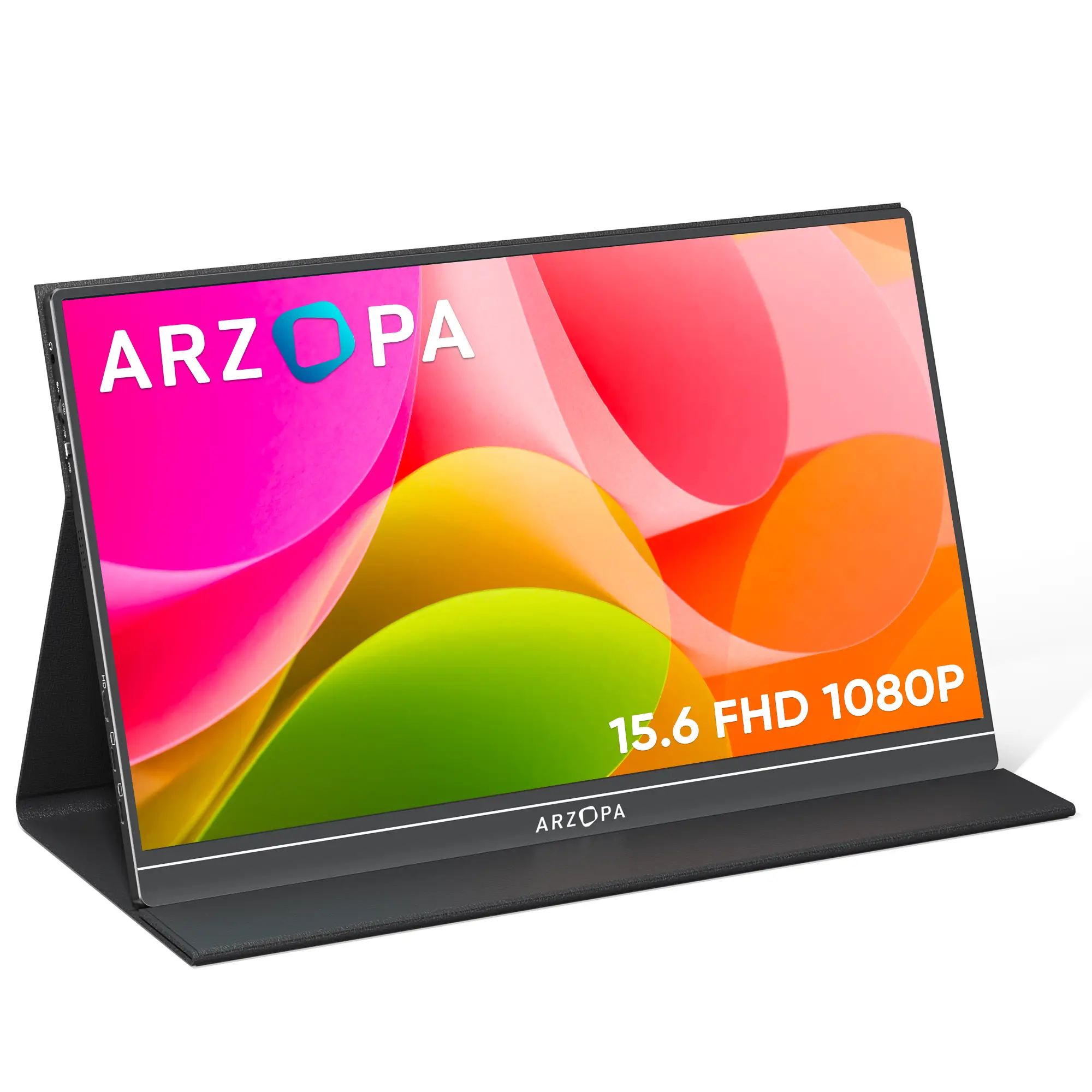 ARZOPA Portable Monitor 15.6'' FHD 1080P Laptop Monitor IPS Computer Display USB C HDMI External Screen HDR Eye Care for PC Mac Phone Xbox Switch PS5