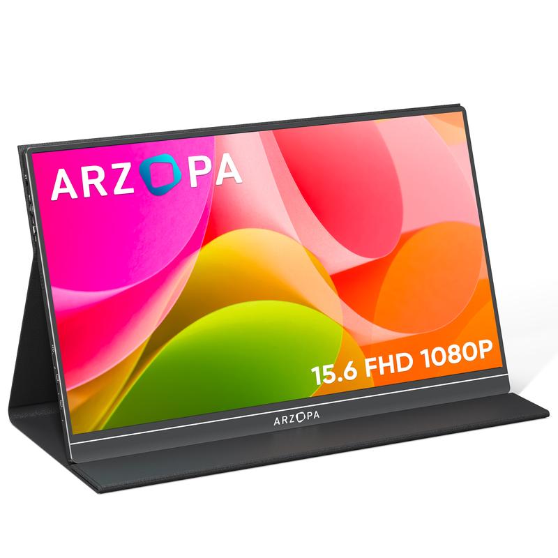 ARZOPA Portable Monitor 15.6'' FHD 1080P Laptop Monitor IPS Computer ...