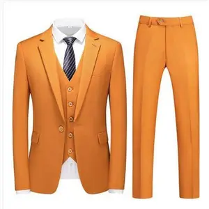 2025 Men's Suit Set Three-Piece Ten Colors Casual Slim Fit Professional Suit