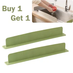 Buy 1 Get 1 Silicone Sink Splash Guard – Self-Adhering Water Barrier for Kitchen Sinks & Countertops, Keep Dry, Stop Water Splashes, Protect Faucet & Countertop
