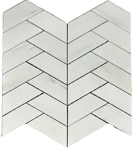 Dolomite Chevron Marble Backsplash Mosaic Floor & Wall Tiles (12x12 inch) DP6020