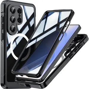 Magnetic Privacy Case for Samsung Galaxy S26 Ultra, Anti Peep Privacy Screen Protector Soft Edge Full Camera Lens Protected Shockproof Anti Spy Phone Case, Military Grade Protection, Fit for MagSafe