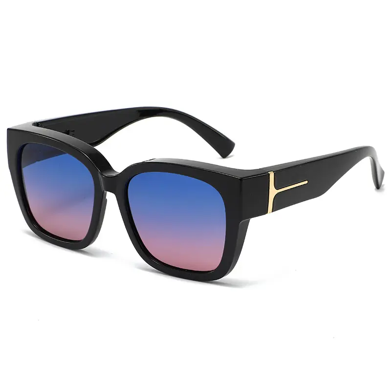 Glossy Black Frame, Blue-Top Pink-Bottom Lenses