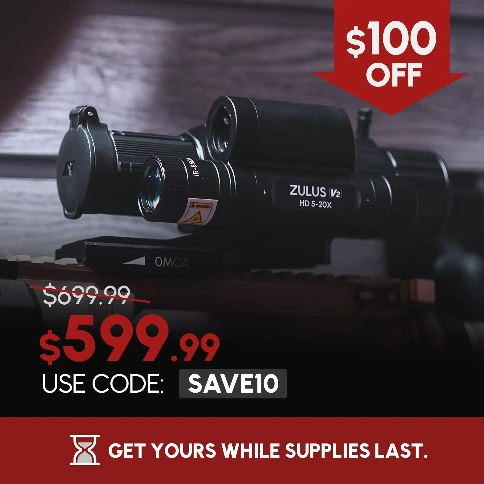 DNT ZHD520R-V2 – ZULUS HD V2 5-20X Digital Night Vision Scope with Laser Rangefinder and Ballistic Calculator