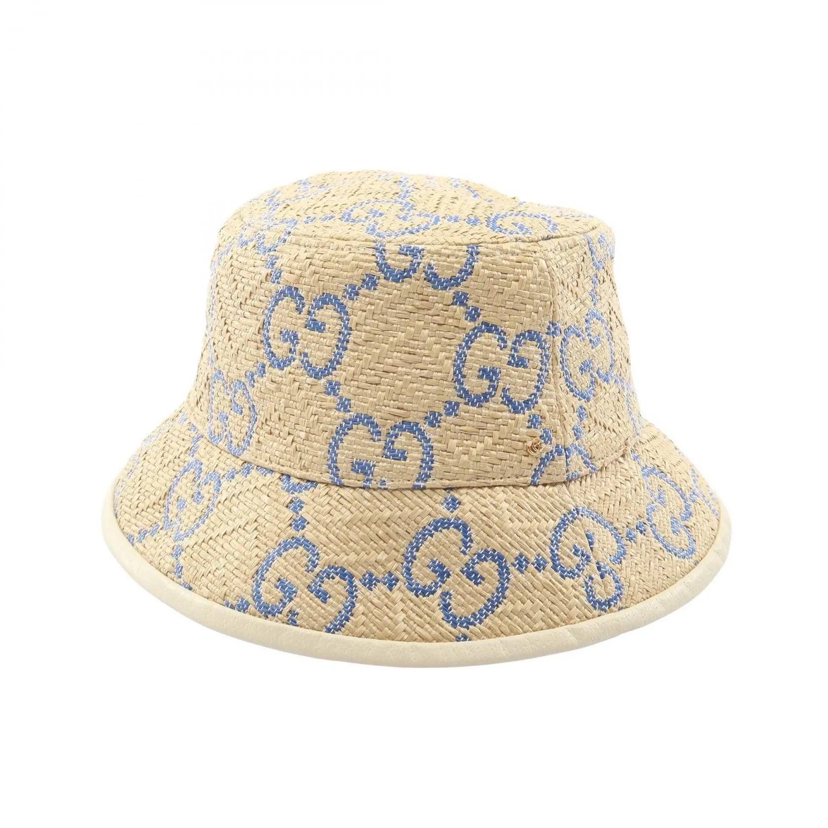 Pre-owned GUCCI Nylon Small Leather Goods GG Jacquard Bucket Hat