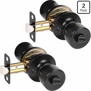 Privacy Door Knob, Matte Black Door Knob Set, Black Door Handles Interior,