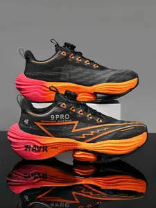 Unisex Road Running Shoes, Lightweight Breathable Textile Upper, Auto-Lock Laces, Shock-Absorbing Midsole, Anti-Slip Sole, Athletic Running Shoes