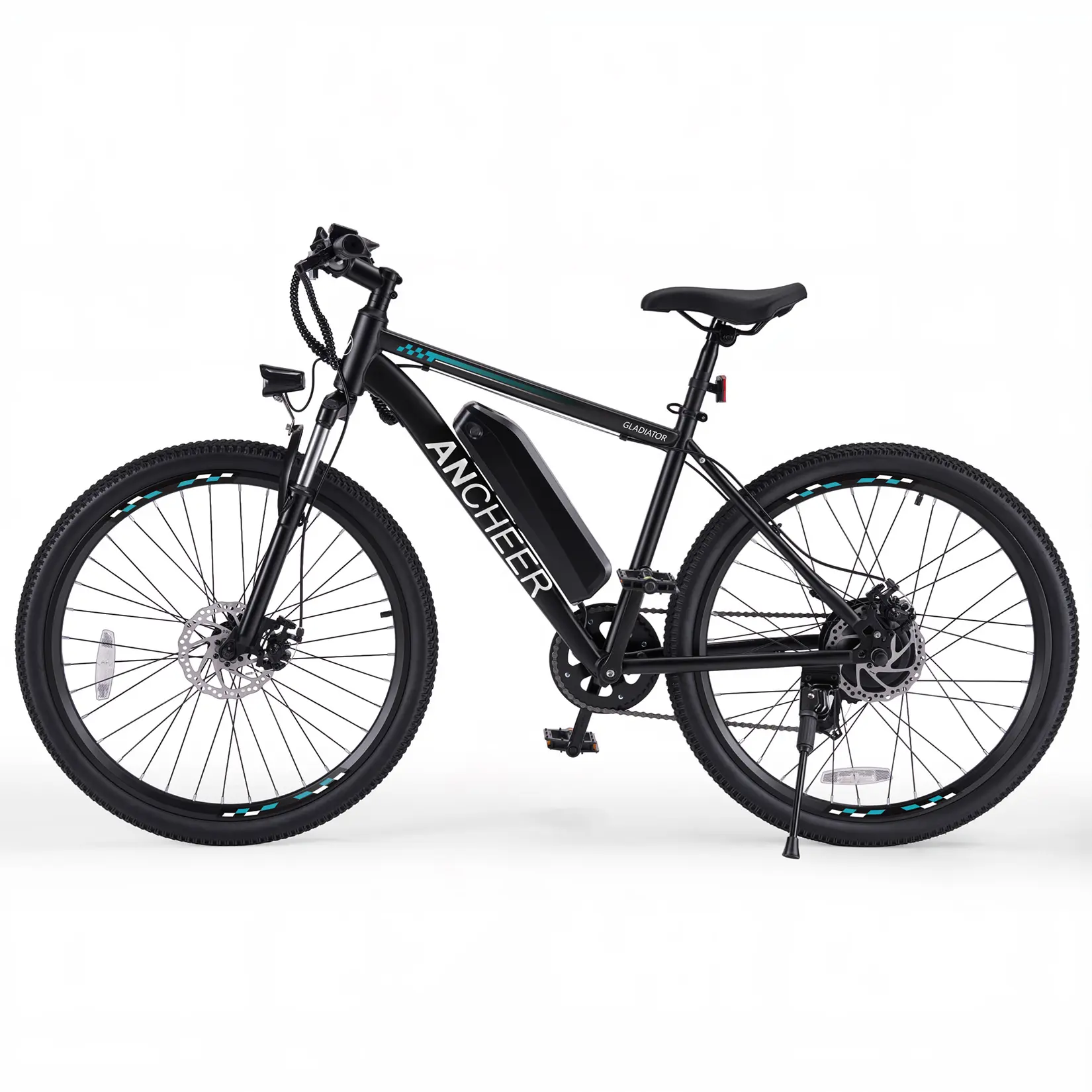 26'' Ancheer Electric Mountain Bike for Adults with 500W Motor(Peak 750W), 48V 499Wh Ebike, Up to 45 Miles, LCD Display, 7 Speed, 20MPH Adults Electric Bicycle