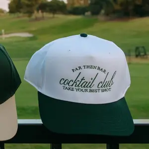 Par Then Bar Cocktail Club Hat, Embroidered Trendy Trucker Hat