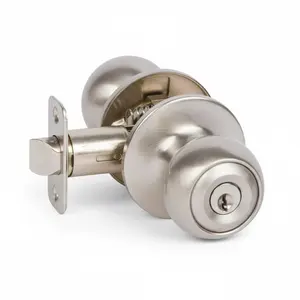 Ashland Keyed Entry Door Knob, Satin Nickel