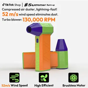 Electric Air Duster - 130000 RPM, Reusable, 3-Speed ​​Adjustable Turbine Air Compression Blower, Compressed air duster,Suitable for Computer Keyboard, Outdoor, Car, Home Cleaning.