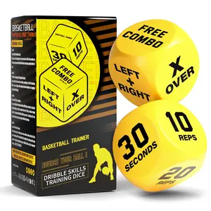 Basketball Dribble Training Dice Set - Basketball Training Equipment - Basketball Party Favors,Dribble Skills Training for Beginner from 0 to 1,Basketball Gift for Teens and Kids, Fun Dice Game