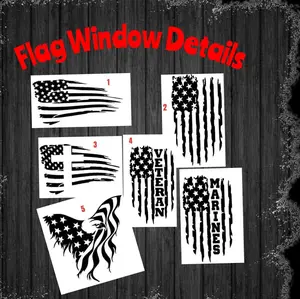 Flag Detail window car stickers vehicle decor
