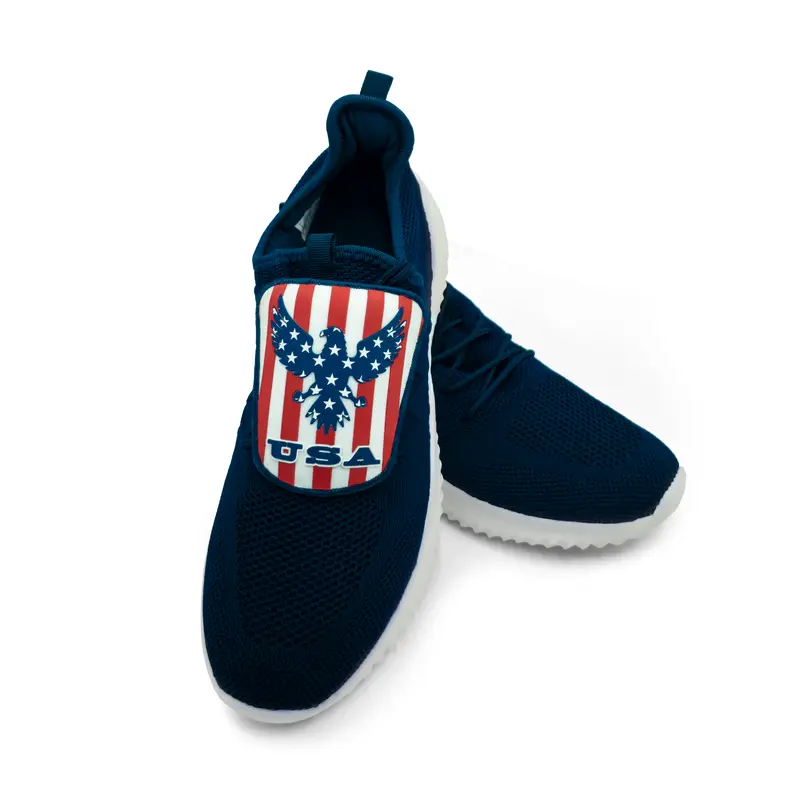 Shoe Lace Clip-On Charm - USA Flag Eagle Design (1 Piece) - One Size