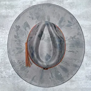 Gray Roses Suede Rancher Hat