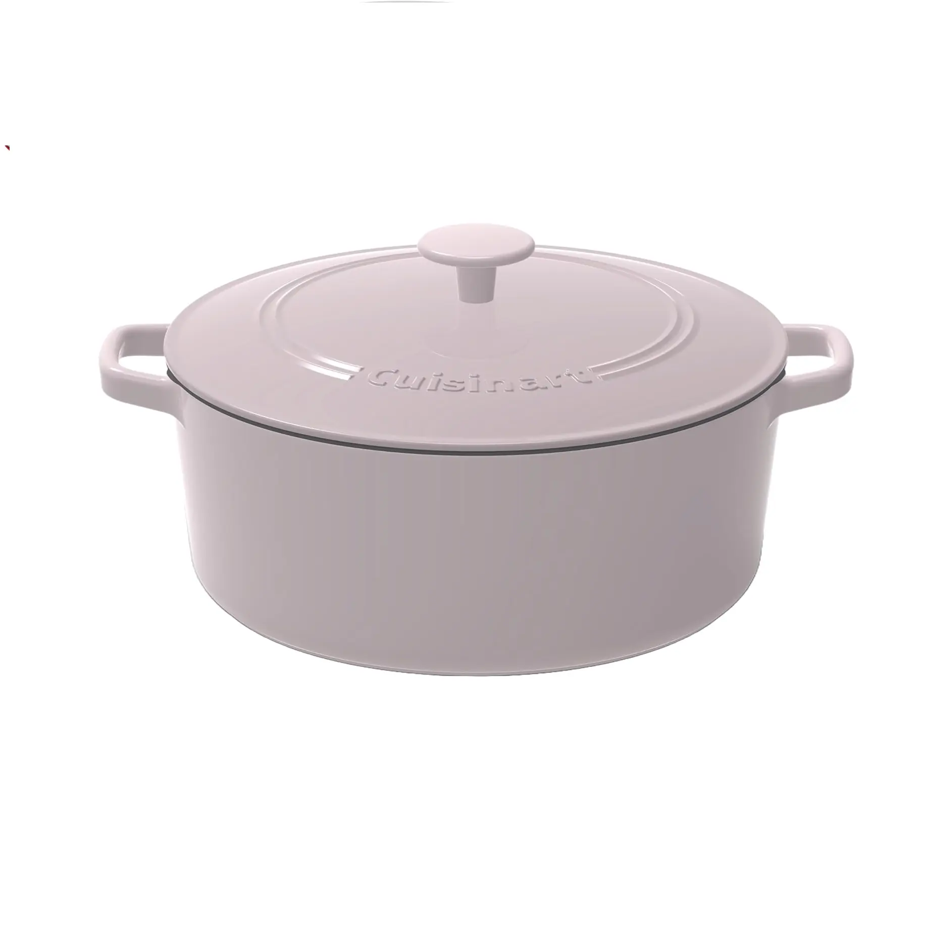 Cuisinart Chef's Classic Enameled Cast Iron 7-Quart Round Covered Casserole, Grey/Lilac