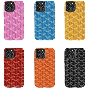 Parisian Dogt00th Vintage Chevron Weave Print Phone Case, Compatible with iPhone X, 11, 12, 13, 14, 15, 16, 17 & more