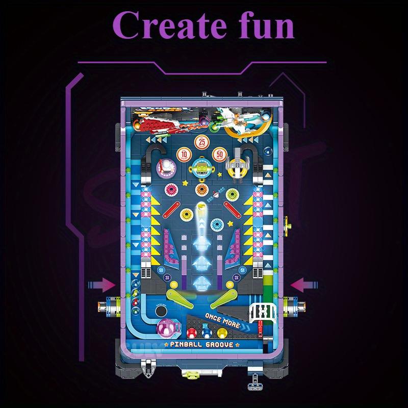 Pinball machine Building blocks set, 2039pcs Highly difficult Particle Splicing toy Perfect for Home Decor & Gifts on Christmas, Halloween, Valentine's Day, New Year for Adults 14+