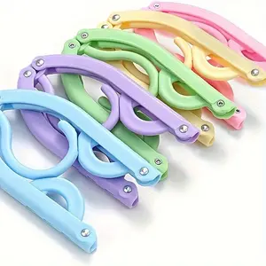 1pc household multifunctional travel folding clothes rack portable magic plastic clothes rack plastic clothes hanger
