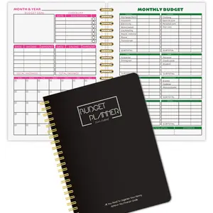 A5 Monthly Budget Planner Book, 50 Sheets(100Pages), Non-Dated Monthly Finance Organizer with Expense Tracker Notebook to Manage Your Money Effectively, Undated Finance Planner/Account Book, Start Anytime, Spiral Bound Planner