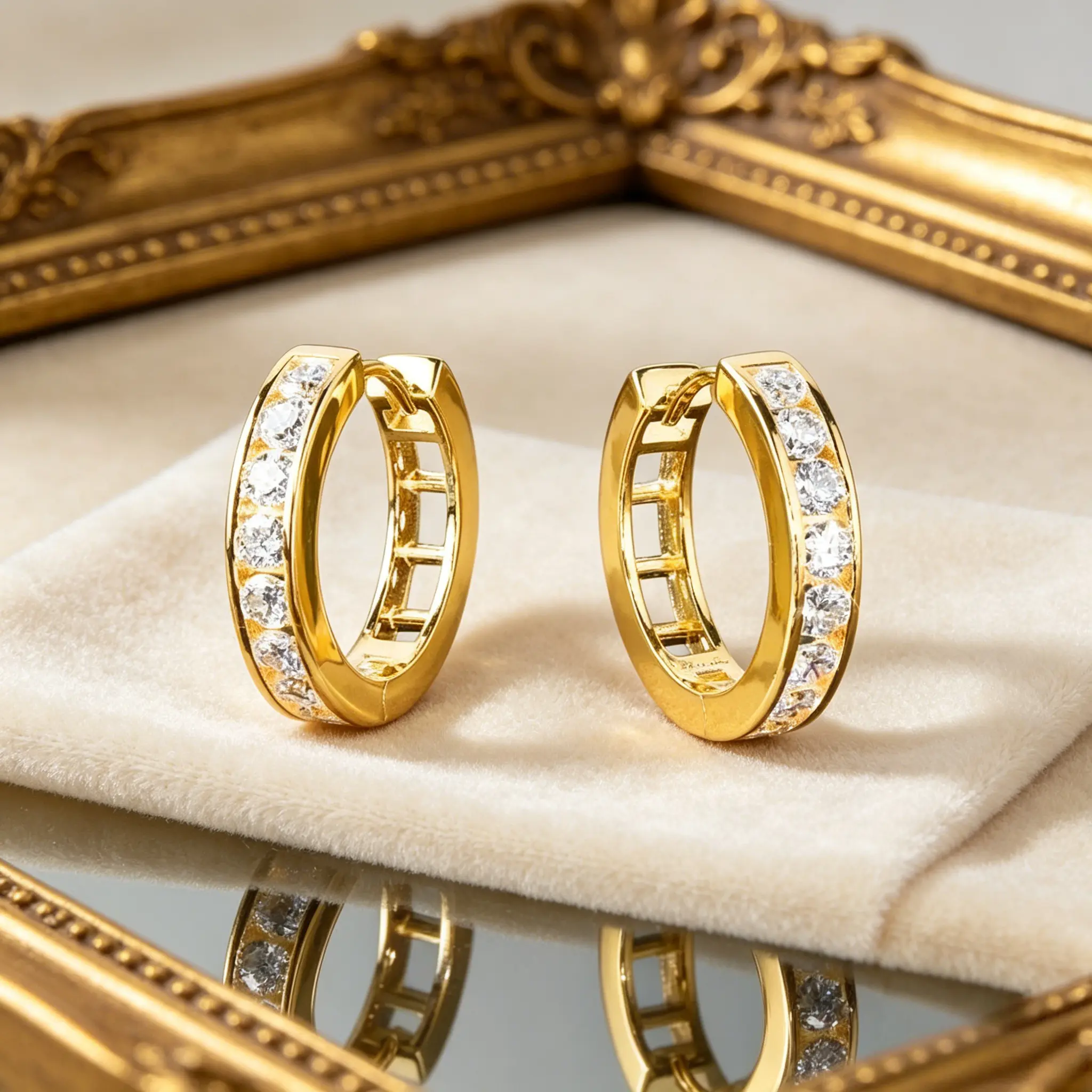 Affordable D Color VVS1 Moissanite Huggie Hoop Earrings - 16mm Silver-Plated Hypoallergenic Minimalist Cartilage Hoops for Women, Ideal for Birthday, Anniversary, Valentine’s Day Daily Wear Jewelry