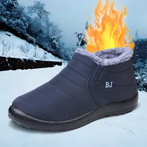 Men & Women's Winter Snow Boots - Slip-On Warm Ankle Boots with Lining, Lightweight Outdoor Shoes for Women Men Footwear Closed Pedal
