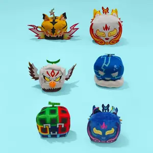 Aesthetic Pixel Fruit Cube Plushie Soft Gaming Desk Decor