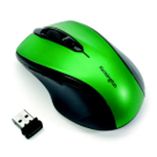 Kensington Pro Fit Optical Mid-Sized Right-Handed Cable-Free Mouse, Ergonomic Anti-Slip Wireless Mouse - Emerald Green, Ergonomic Anti-Slip Mouse