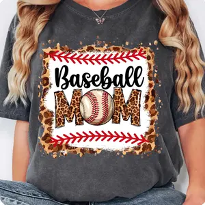 Leopard Baseball Mom Shirt: Distressed Cheetah Shirt