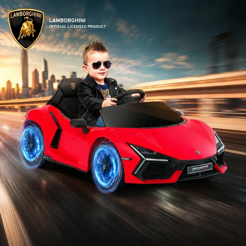 Dripex 12V Licensed Lamborghini Ride On Car, Scissor Door Electric