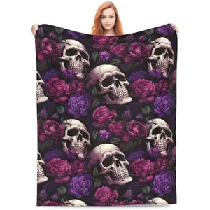Eyesoul Skull Flannel Blankets Inches,Sofa Throw Blanket Lightweight Cozy Plush,Blanket for Couch Sofa,Blanket Decor Gifts for Women and Men