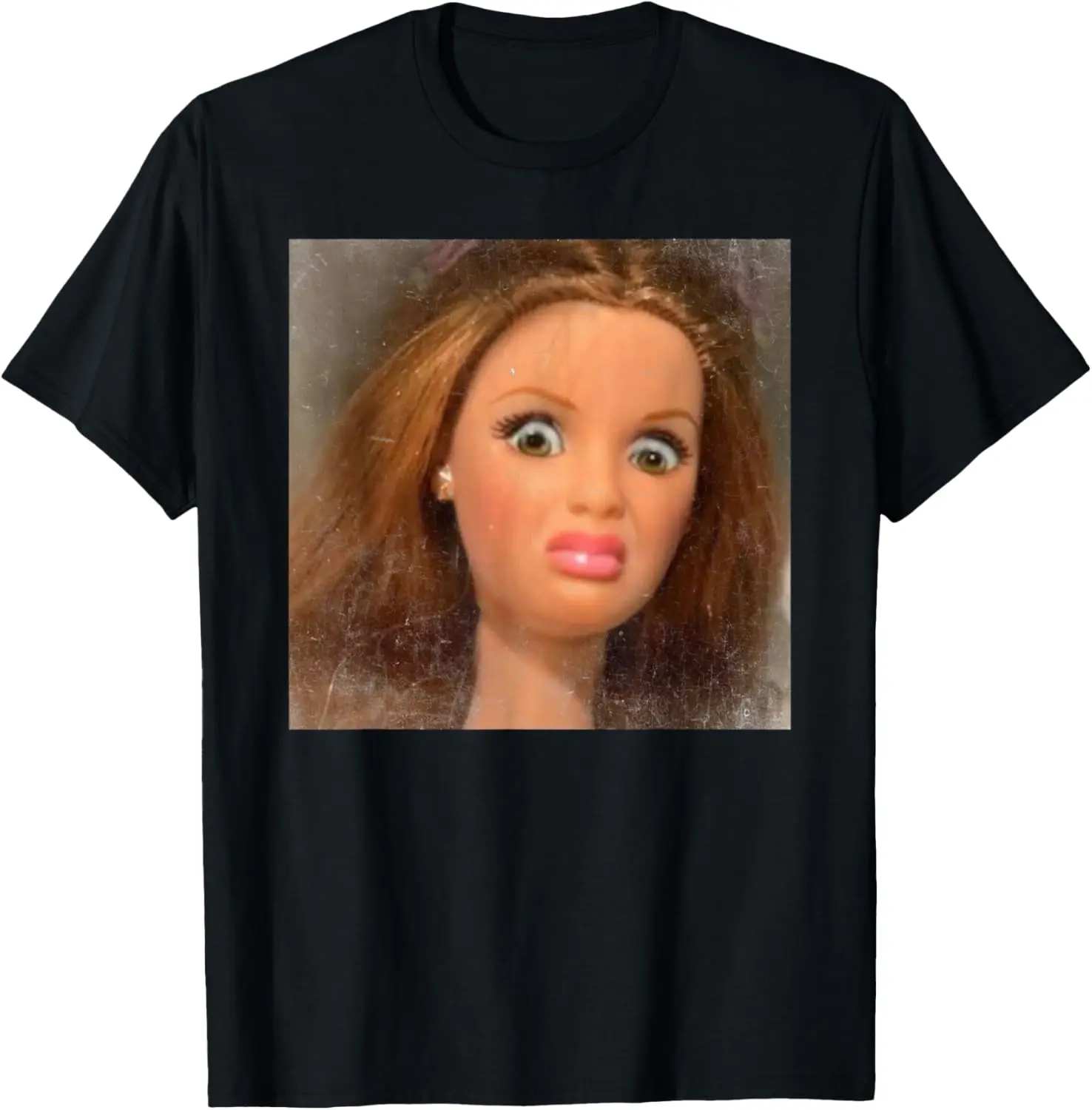 Unisex Funny Disgusted Face Meme Graphic T-Shirt, Casual Distressed Streetwear Short Sleeve Round Neck 100% Cotton Top, Shortsleeve, Tshirt, Vintage