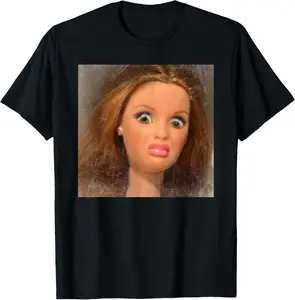 100% Cotton Unisex Funny Disgusting Doll face Meme T-Shirt
