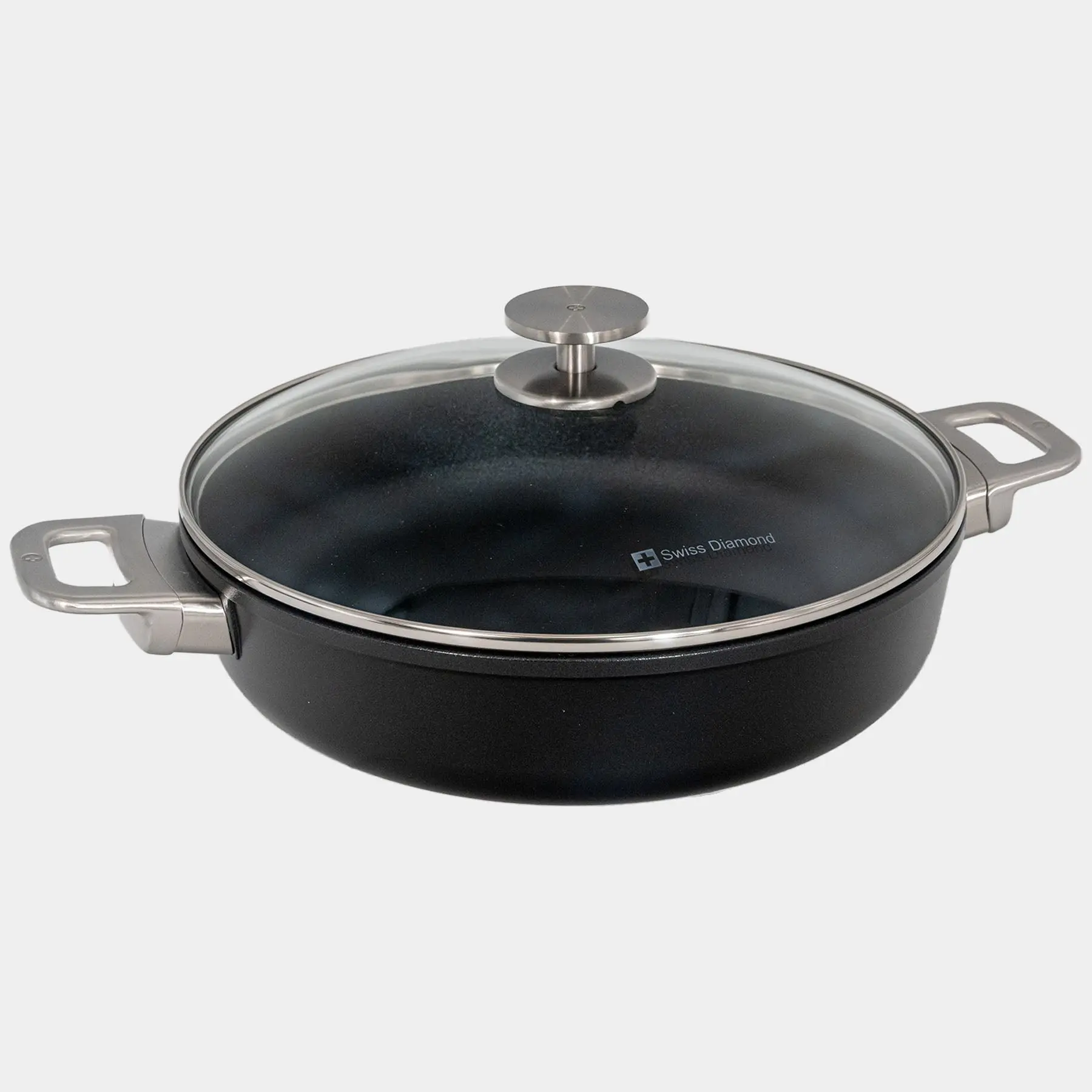 CHD Dual Ceramic Layer, Diamond Reinforced Nonstick Sauteuse with Glass Lid | Made in Switzerland