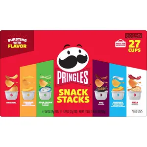 Pringles Potato Crisps Chips, Snack Stacks, Lunch Snacks, Office and Kids Snacks, Variety Pack (27 Cups)