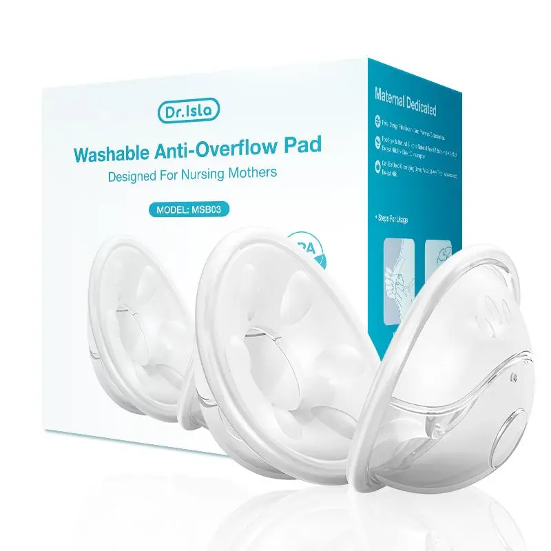 Silicone Removable Breast Pads, 2 Counts/set Washable Anti-overflow Nursing Pad Breastfeeding Accessories for Newborns & Infants, Baby & Maternity Supplies