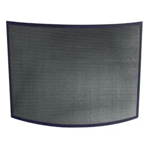 212 MAIN Single-Panel Curved Bronze Wrought Iron Room Divider - Fireplace Ember Guard, Traditional Look Indoor Furniture Screen for Traditional Home Decor, Fireplace Screen