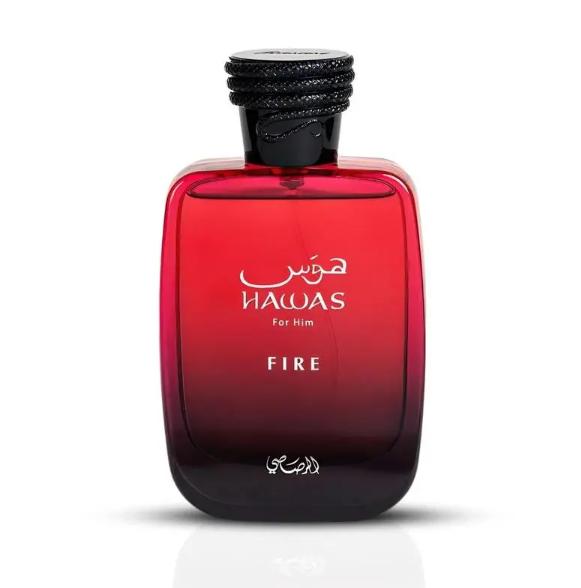 Rasasi Hawas Fire for Him EDP 100ml - Elegant Scent for Men, Classic Long-Lasting Perfume, Ideal for Daily Use
