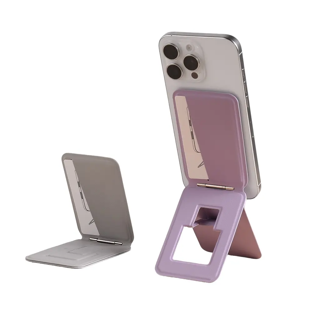 Magnetic Phone Stand for Desk, Smartphone Stand, Mobile Phone Holder, Foldable Tripod Compatible with Magsafe, Accessories for iPhone, Fits iPhone 12 13 14 15 16 17 Models, Easy to Use and Portable