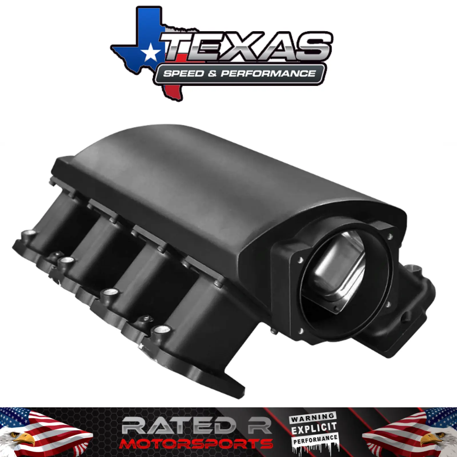 Texas Speed Sheet Metal 102mm LS1 LS2 Cathedral Port Intake Manifold NO STEP