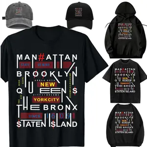 New York City Big Apple Bronx Queens Manhattan Staten Island T-Shirt，Casual Short Sleeve Crew Neck T-shirt for Spring, Fashion Women's Top for Daily Wear，Sweatshirt, Hoodie，Unisex，For children
