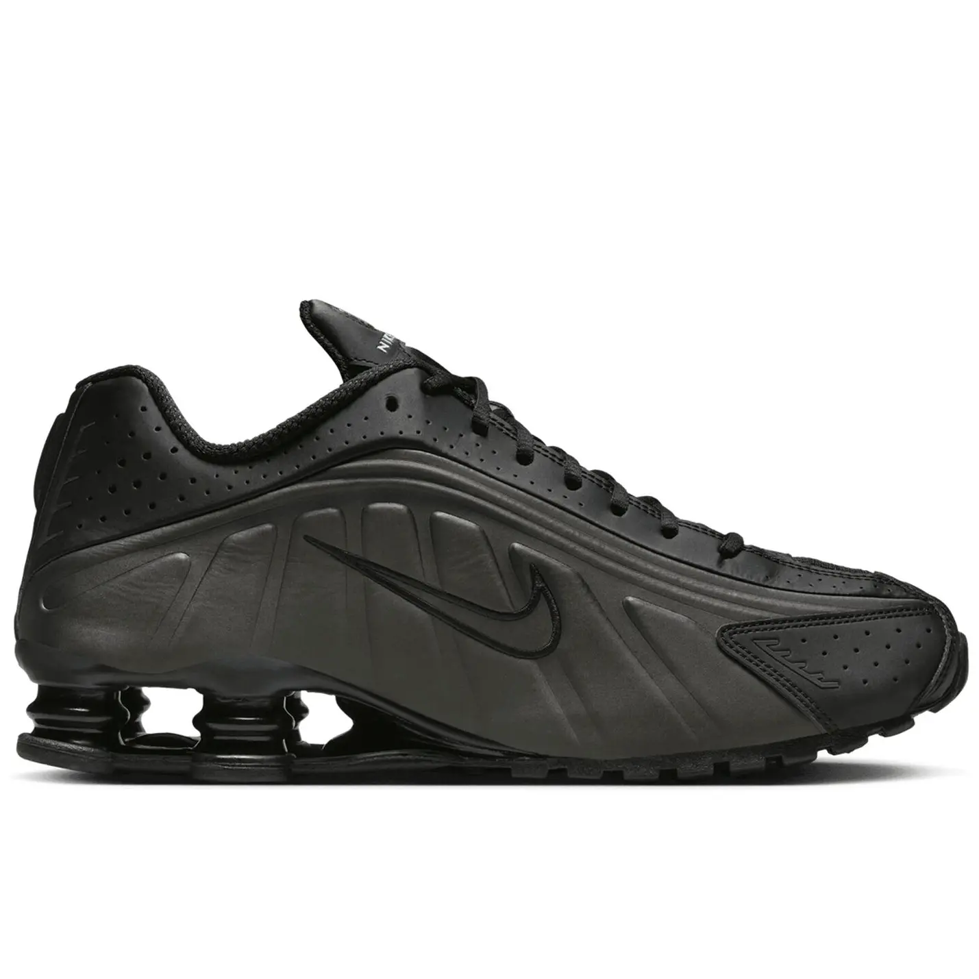 Nike Shox R4 Black Bright Crimson HQ1988-001 Men's Fashion Sneaker New