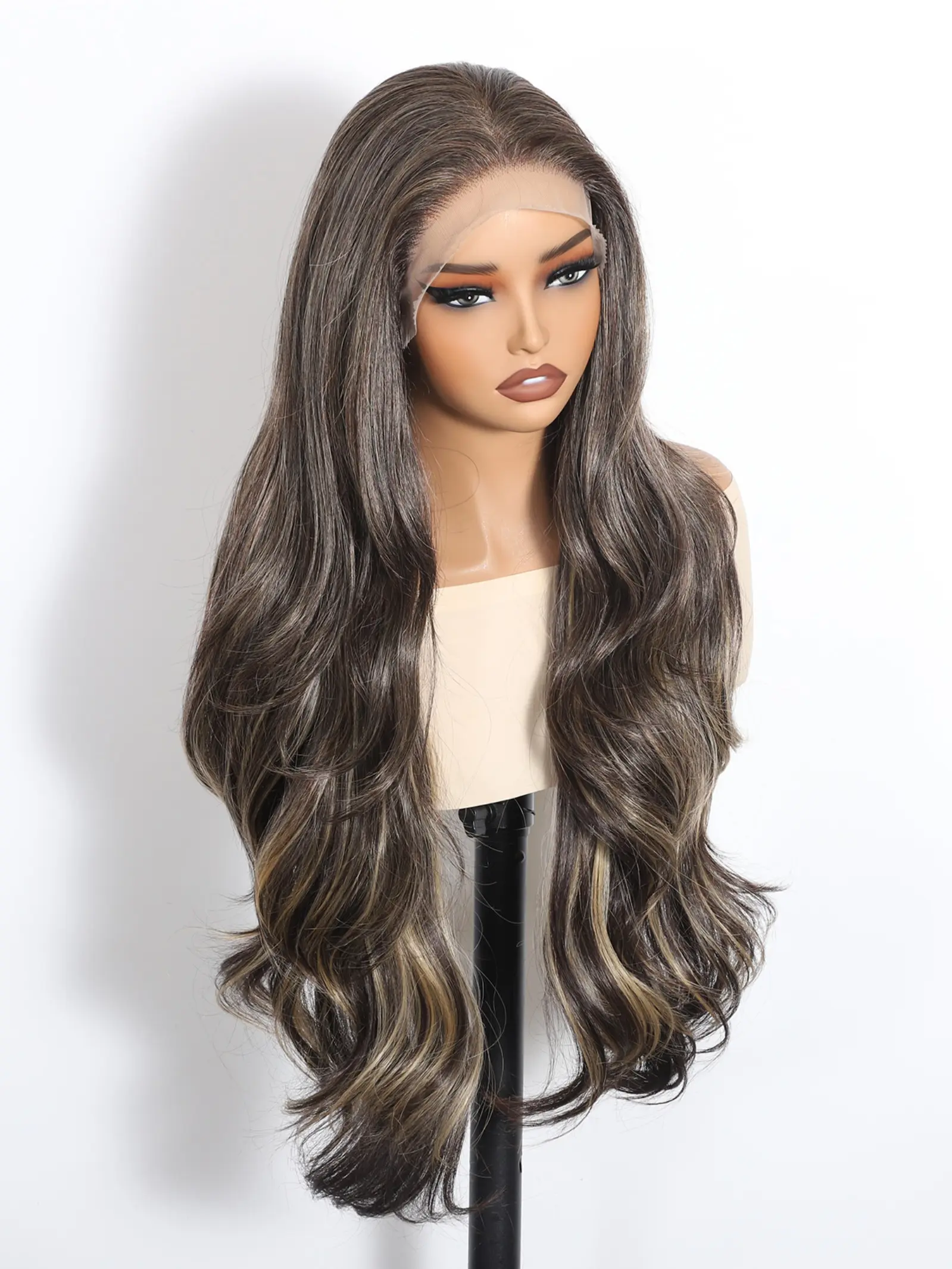 Topshe Balayage Wig, Pre-Cut HD Lace 13x6, 180% Density Body Wave, Adjustable Strap, Pre-Tied Hairline, Soft and Affordable
