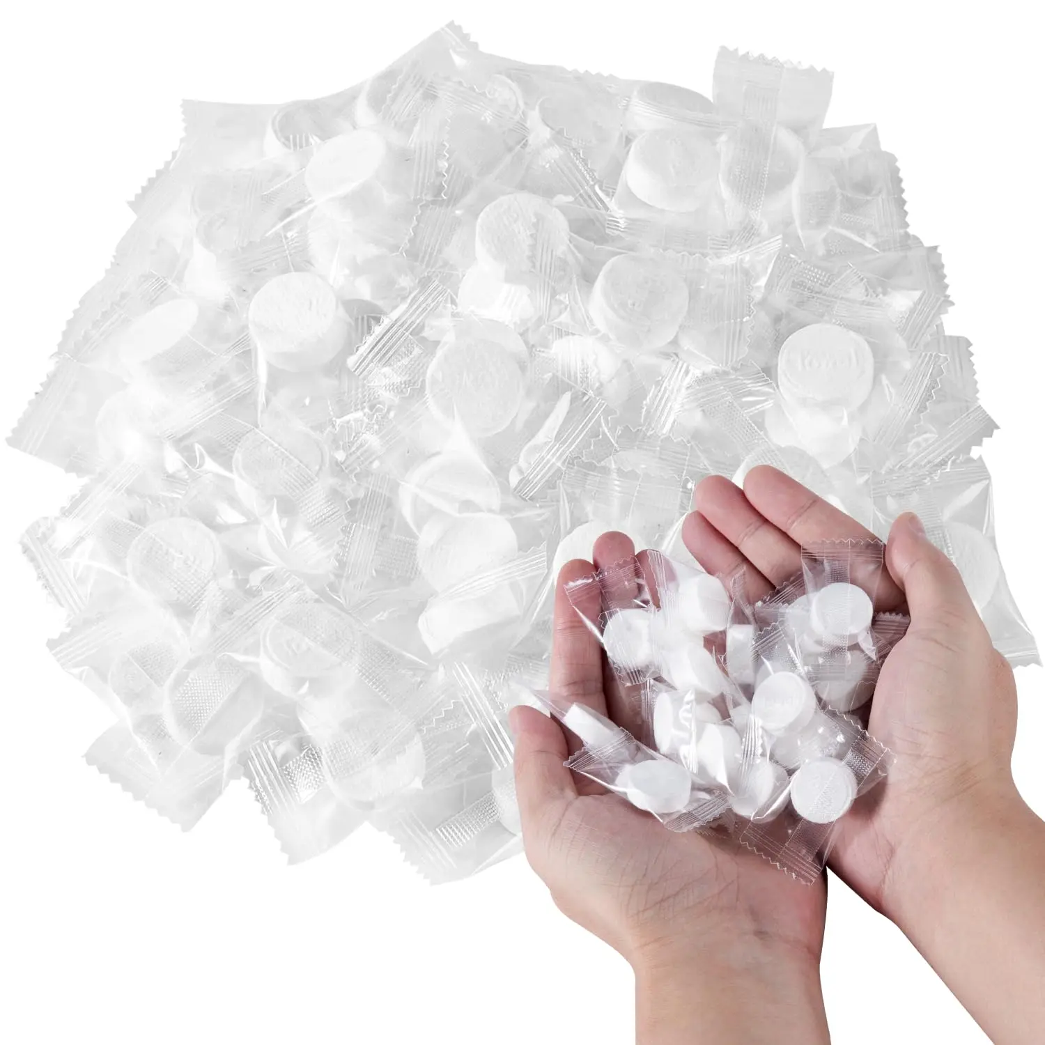 200 Pieces Compressed Towels Portable Disposable Mini Compressed Coin Tissue Toilet Paper Tablets for Travel, Camping, Hiking, Sport, Beauty Bath Hand Pack Wipes