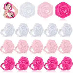 30 count Compact Mirrors Bulk Pink Rose Bridal Wedding Shower Party Favors Flower Foldable Makeup Mirror Handheld Pocket for Guest Women Bridesmaids Travel  Party Breast Cancer Awareness