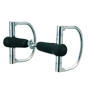 Weaver Leather Copper Infused Rubber Mouth D-Ring Horse Bit - 5" Mouth, 2-7/8" Dees