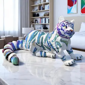 Tiger Decor Figurine| Exquisite Simulated Pattern, Rich Details, High-Value Eye-Catching Design, Home Decor, Collectible & Holiday Gift