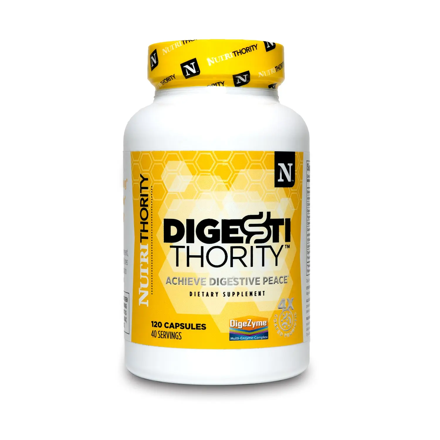 Digestithority - Digestive Enzyme Probiotic Supplement - Ginger Peppermint Chamomile, 40 Servings